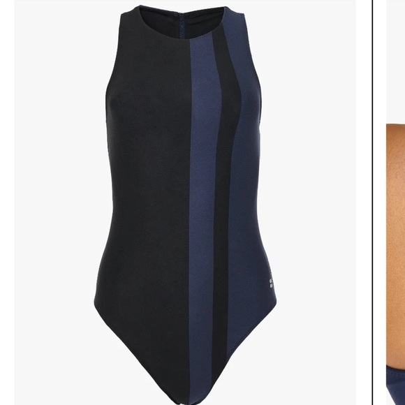 SWEATY BETTY Stripe All Day Bodysuit Women size M - Picture 2 of 8